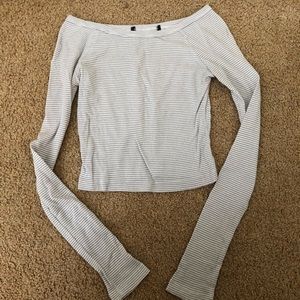 Brandy Melville off the shoulder striped long top